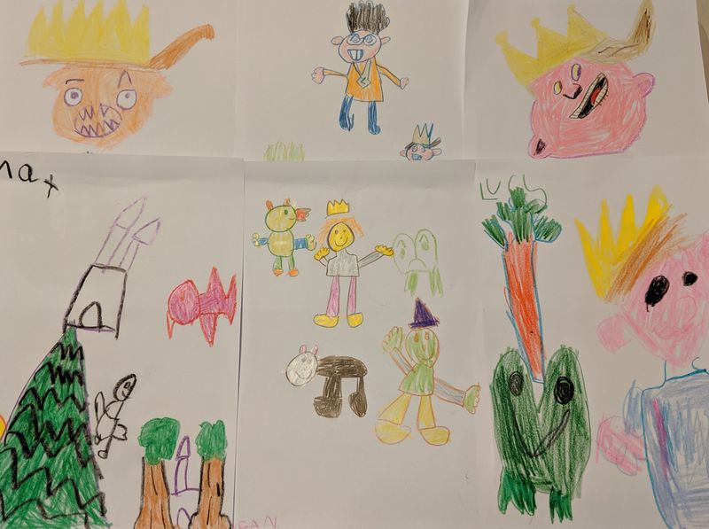 Pictures drawn by pupils in Kingsland