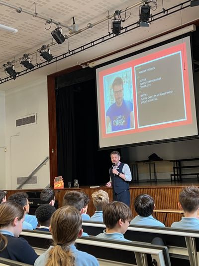 Alastair Chisholm presenting his event for I AM WOLF